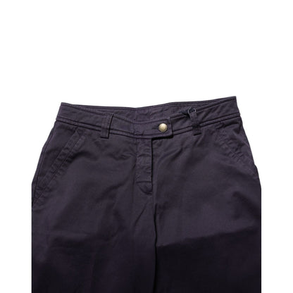 Incotex Dark Purple Mid Waist Casual Straight Pants Incotex