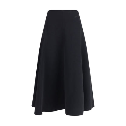 Jacquemus Black Cotton Midi Skirt Jacquemus