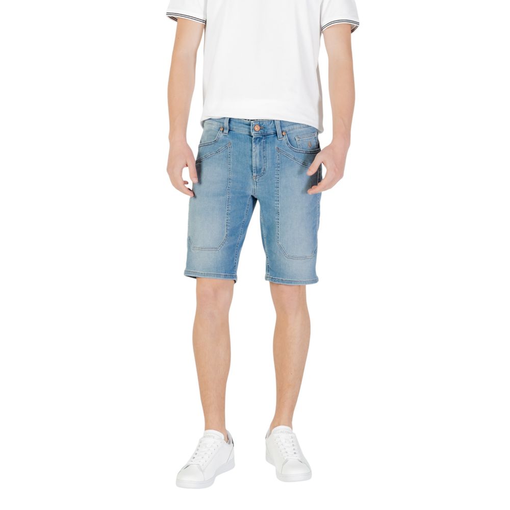 Jeckerson Light Blue Cotton Bermuda Shorts Jeckerson