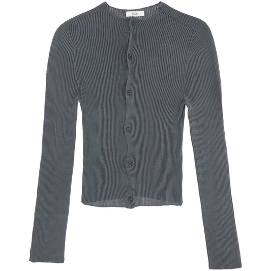 RIER fitted ribbed silk cardigan with Knitwear RIER