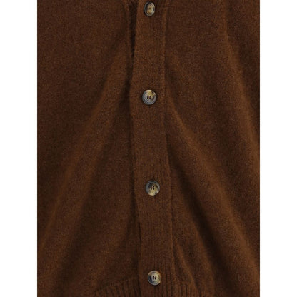 Laneus Brown Cashmere Cardigan Laneus