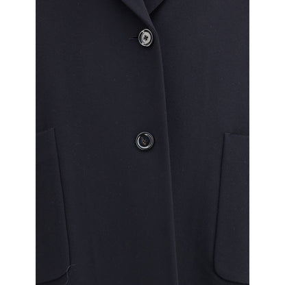 Lardini Black Cashmere Coat Lardini