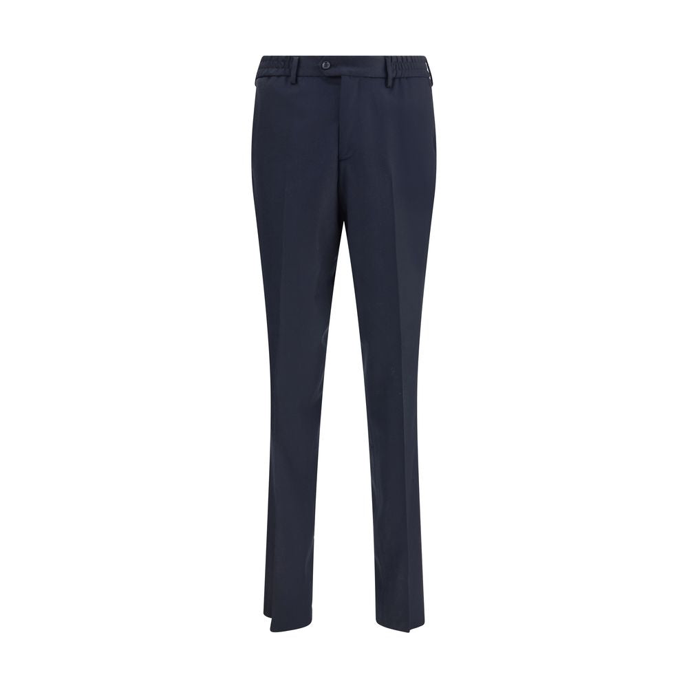 Lardini Blue Fleece Wool Chino Pants Lardini