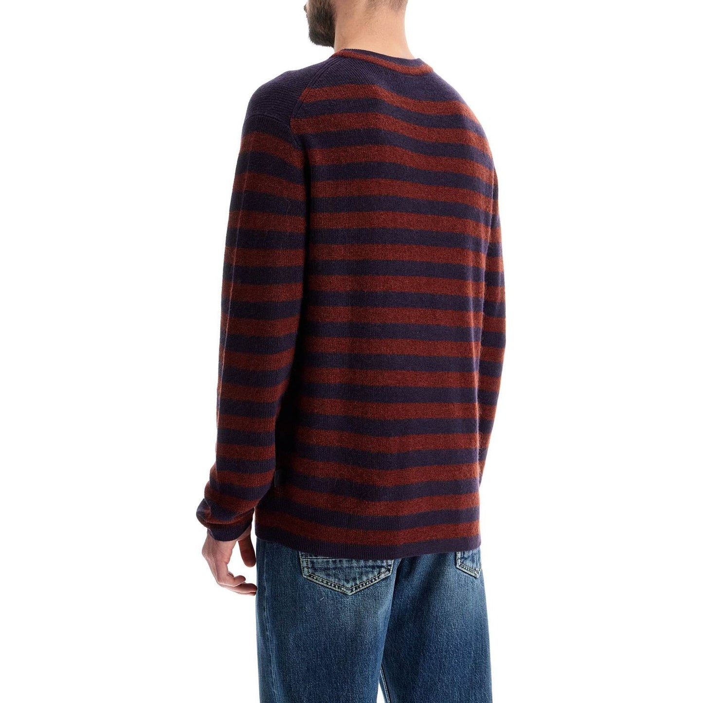 PS Paul Smith striped wool and mohair blend pullover