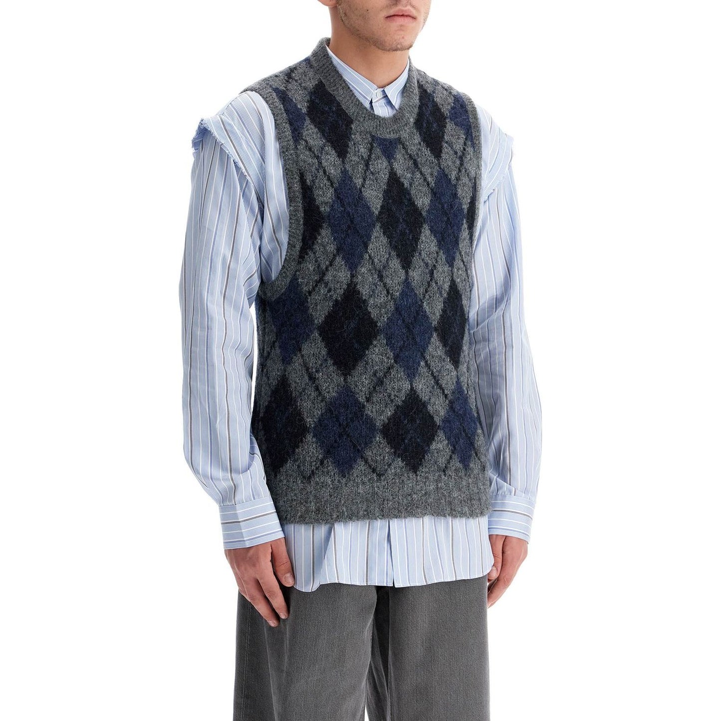 OUR LEGACY soft duke argyle formal knit vest Knitwear OUR LEGACY