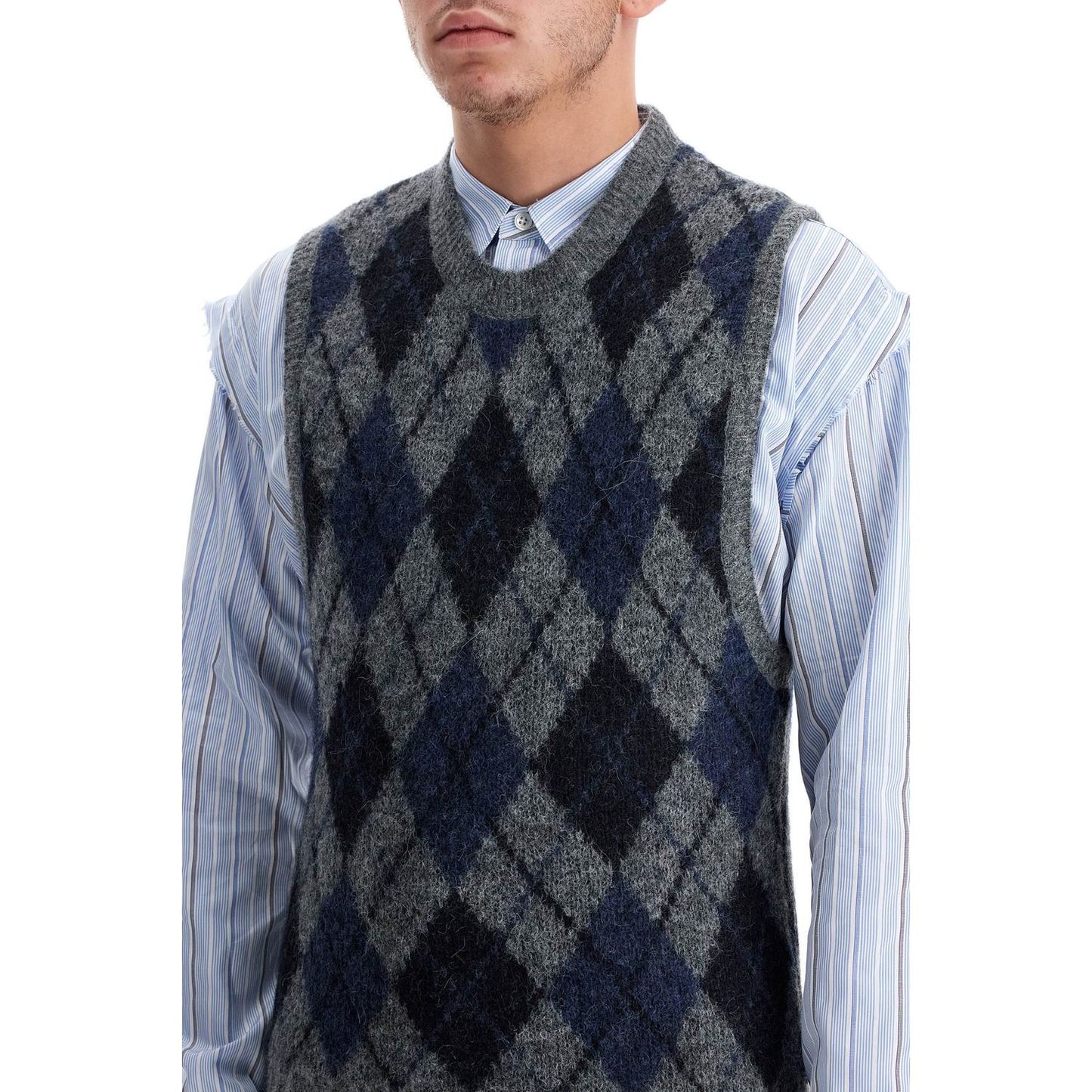 OUR LEGACY soft duke argyle formal knit vest Knitwear OUR LEGACY