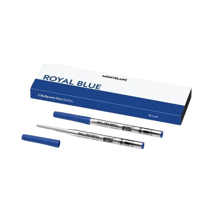 MONTBLANC Mod. ROYAL BLUE - REFILLS  BALL PEN - BROAD - 2 PCS FASHION ACCESSORIES MONTBLANC