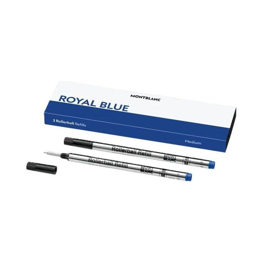 MONTBLANC Mod. ROYAL BLUE - REFILLS ROLLER BALL PEN - MEDIUM - 2 PCS MONTBLANC