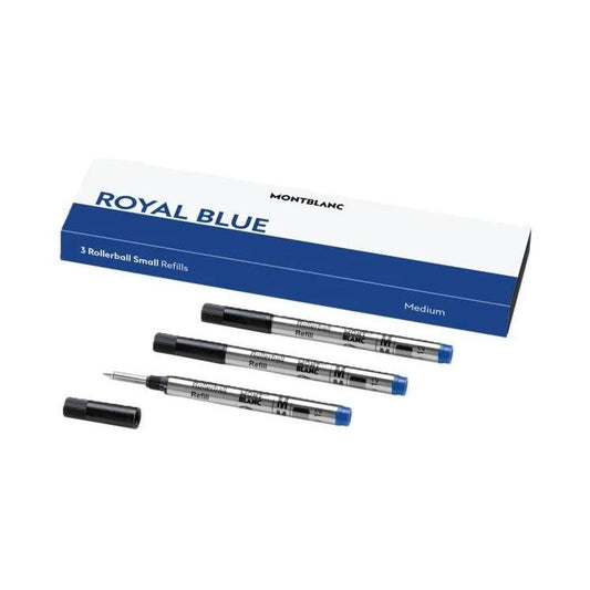 MONTBLANC Mod. ROYAL BLUE - REFILLS ROLLER BALL PEN - SMALL - 3 PCS MONTBLANC