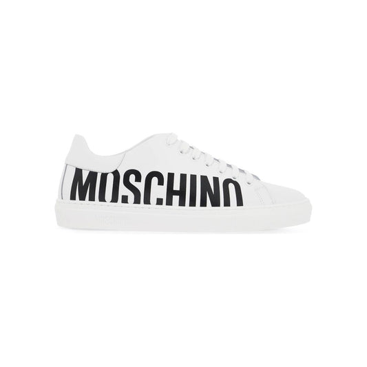 Moschino leather sneakers with logo print Sneakers Moschino