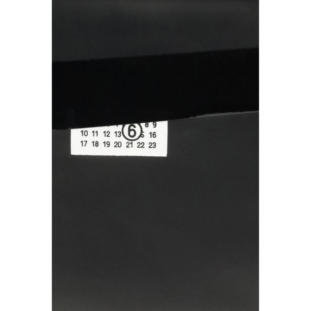 MM6 Black Calf Leather Bos Taurus Clutch Bag MM6