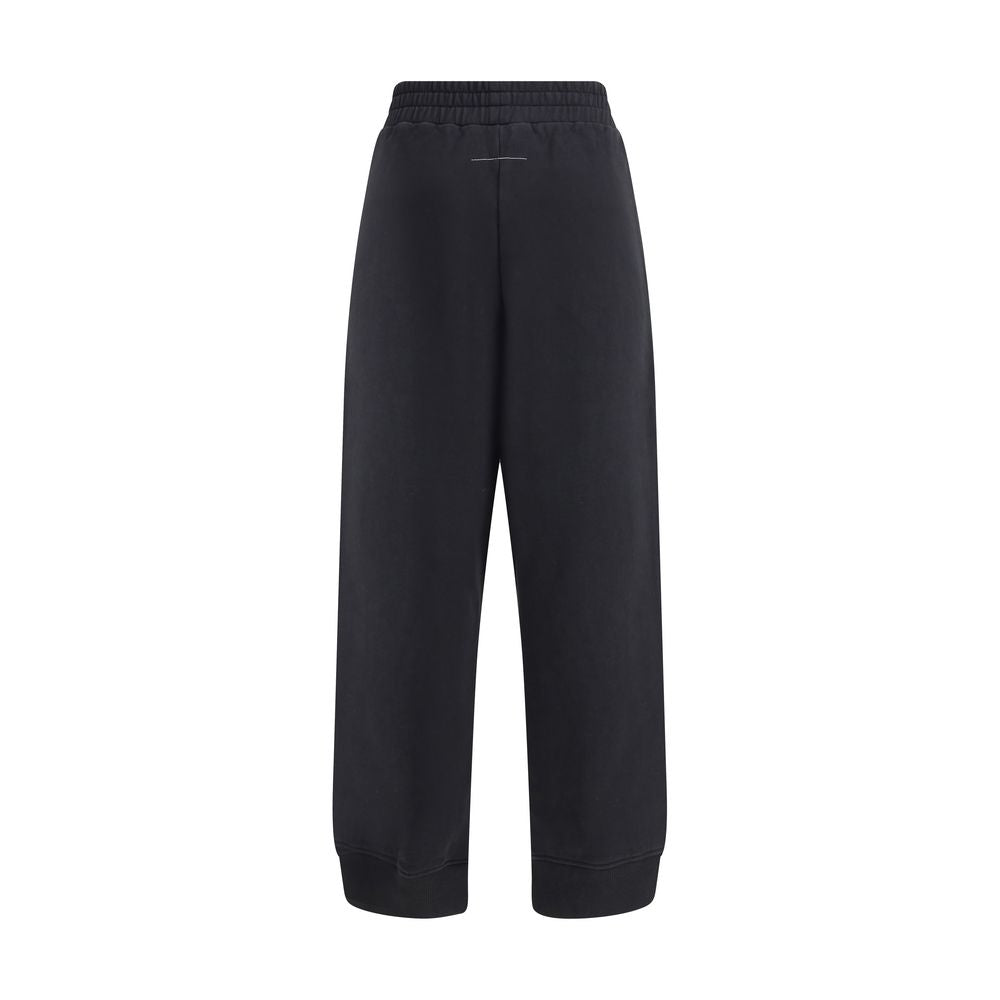 MM6 Black Cotton Joggers (Workout Pants) MM6