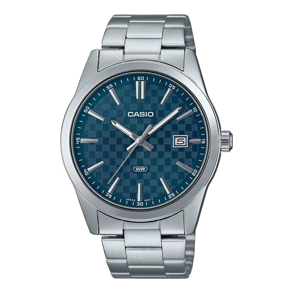 CASIO DATE CARBON LOOK DIAL - Petrol Blue WATCHES CASIO COLLECTION & VINTAGE