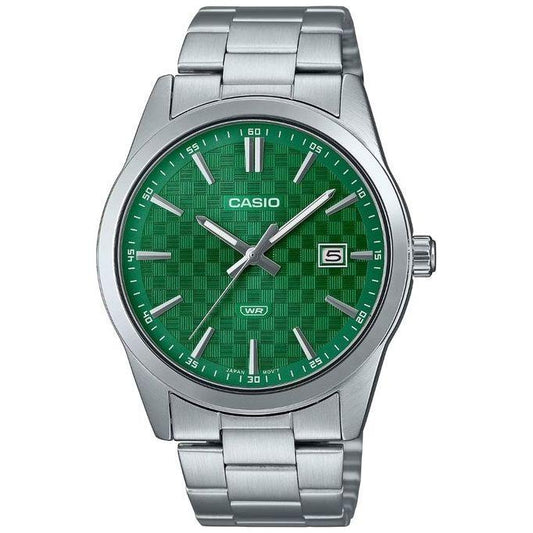 CASIO DATE CARBON LOOK DIAL - Green WATCHES CASIO