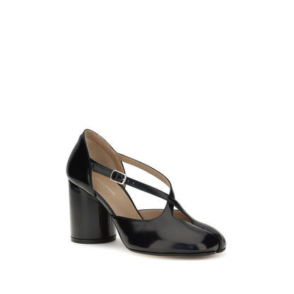 Margiela Black Calf Leather Bos Taurus High Heel Pumps Margiela