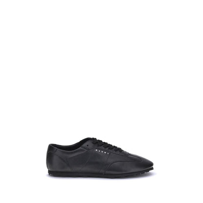 Marni Black Calf Leather Bos Taurus Athletic Sneakers Marni