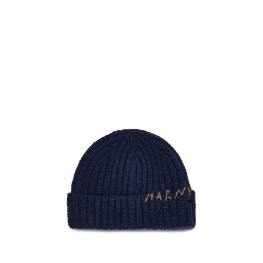Marni Blue Wool Beanie Marni