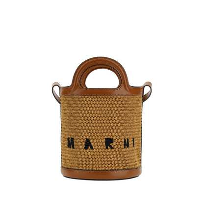 Marni Brown Cotton Backet Bag Marni