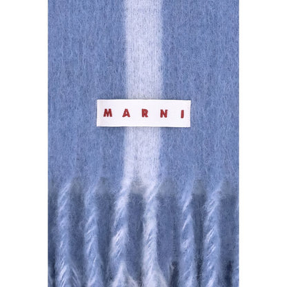 Marni Light Blue Wool Scarf Marni