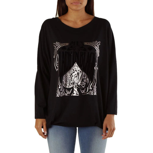 Met Black Viscose Sweatshirt 1728,67400106144,Black,Clothing,Met,New with tags,S,Sweaters - Clothing,Sweatshirts - Sweaters - Clothing,Women