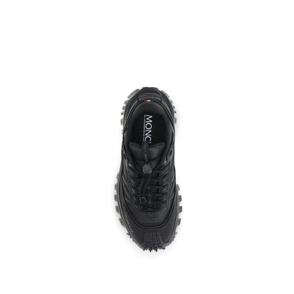 Moncler Black Calf Leather Bos Taurus Athletic Sneakers Moncler