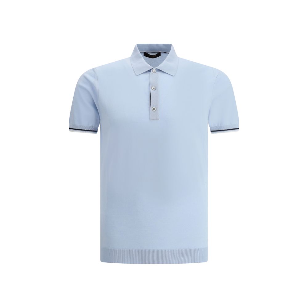 MooRER Light Blue Cotton Polo Shirt MooRER