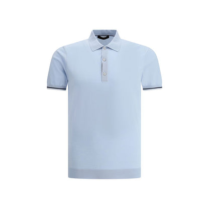 MooRER Light Blue Cotton Polo Shirt MooRER