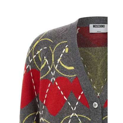 Moschino Multicolor Wool Cardigan