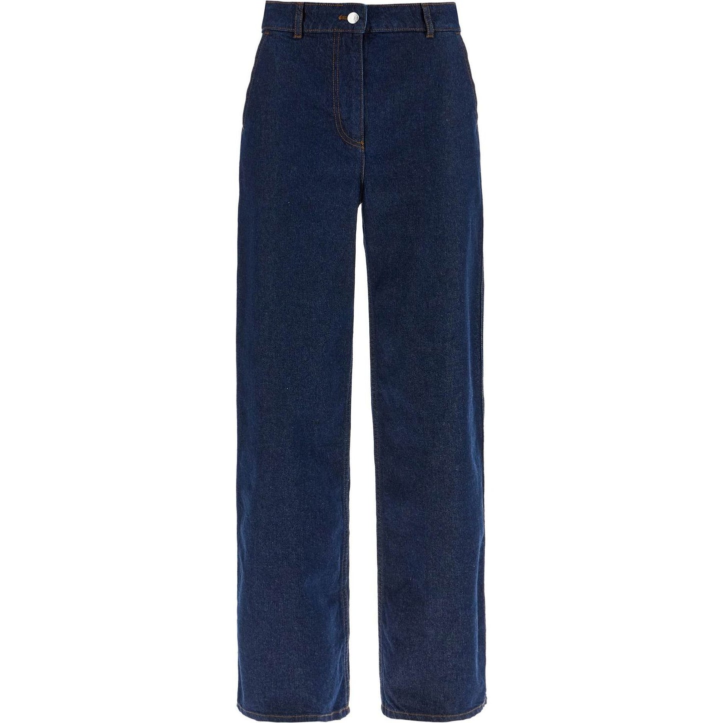 Maison Kitsune straight jeans with embroidery