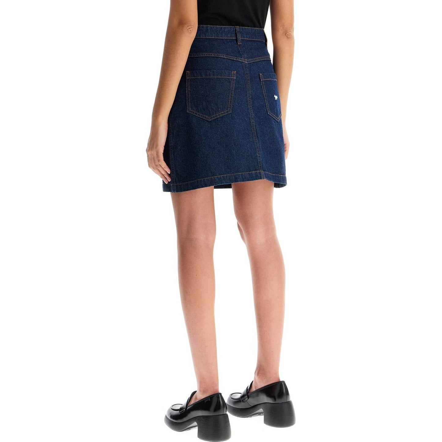 Maison Kitsune japanese denim mini skirt Skirts Maison Kitsune