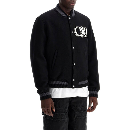 Off White Off-White embroidered lettering varsity Jackets Off White