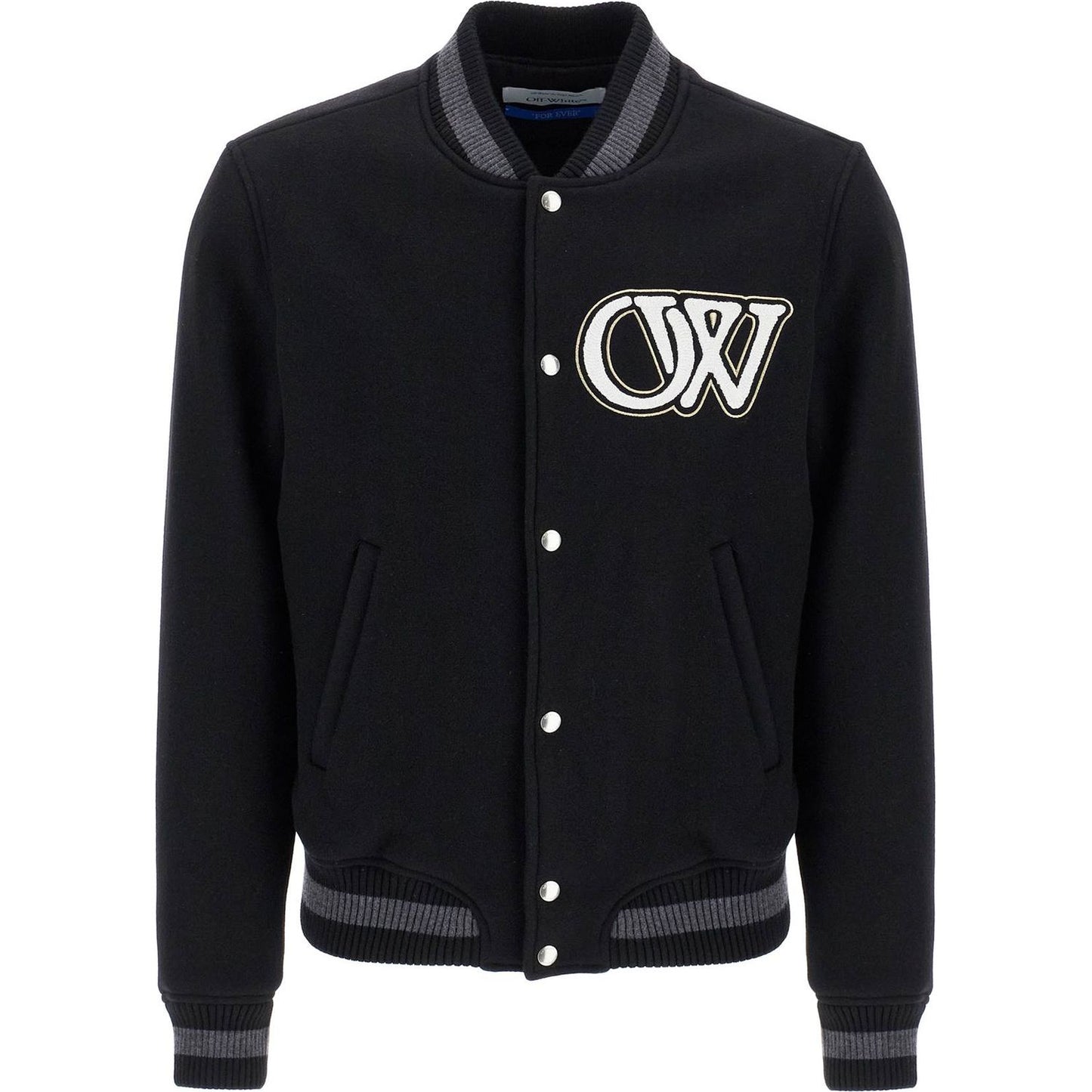 Off White Off-White embroidered lettering varsity Jackets Off White