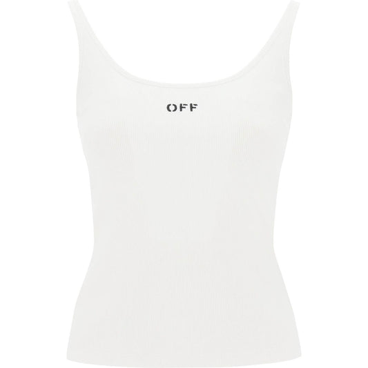 Off White Off-White tank top with off embroidery Topwear Off White