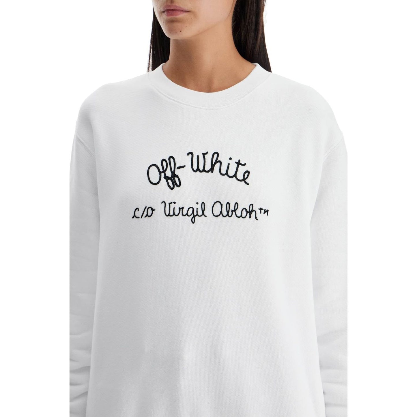 Off White Off-White crewneck sweatshirt with Topwear Off White