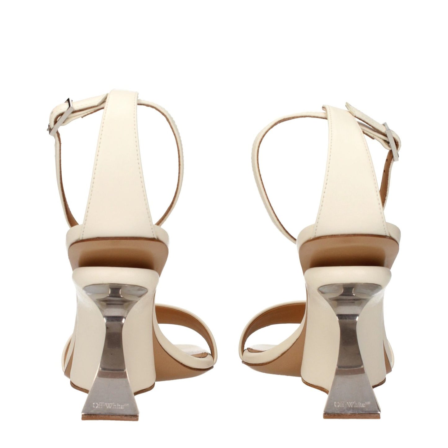 Off-White Beige Leather Platform Sandals 1728,75667636384,Beige,EU36/US6,EU37/US7,New with tags,Off-White,Platforms - Sandals - Shoes,Sandals - Shoes,Shoes,Women