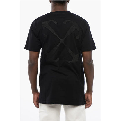 Off-White Black Cotton ARROW Crew-neck T-shirt Off-White