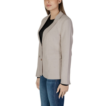 Only Beige Recycled Polyester Blazer Only