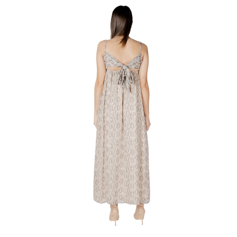 Only Beige Recycled Polyester Long Dress Only