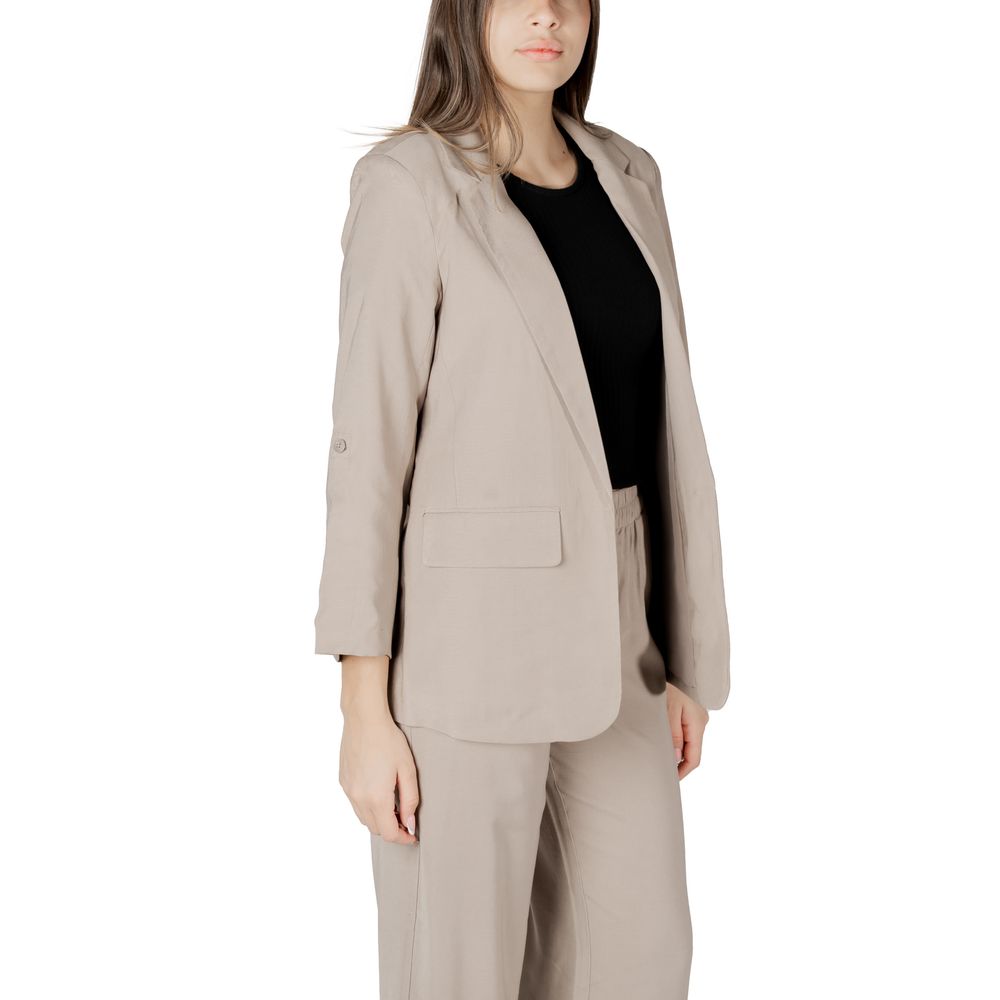 Only Beige Viscose Blazer Only