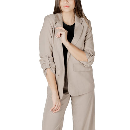 Only Beige Viscose Blazer Only