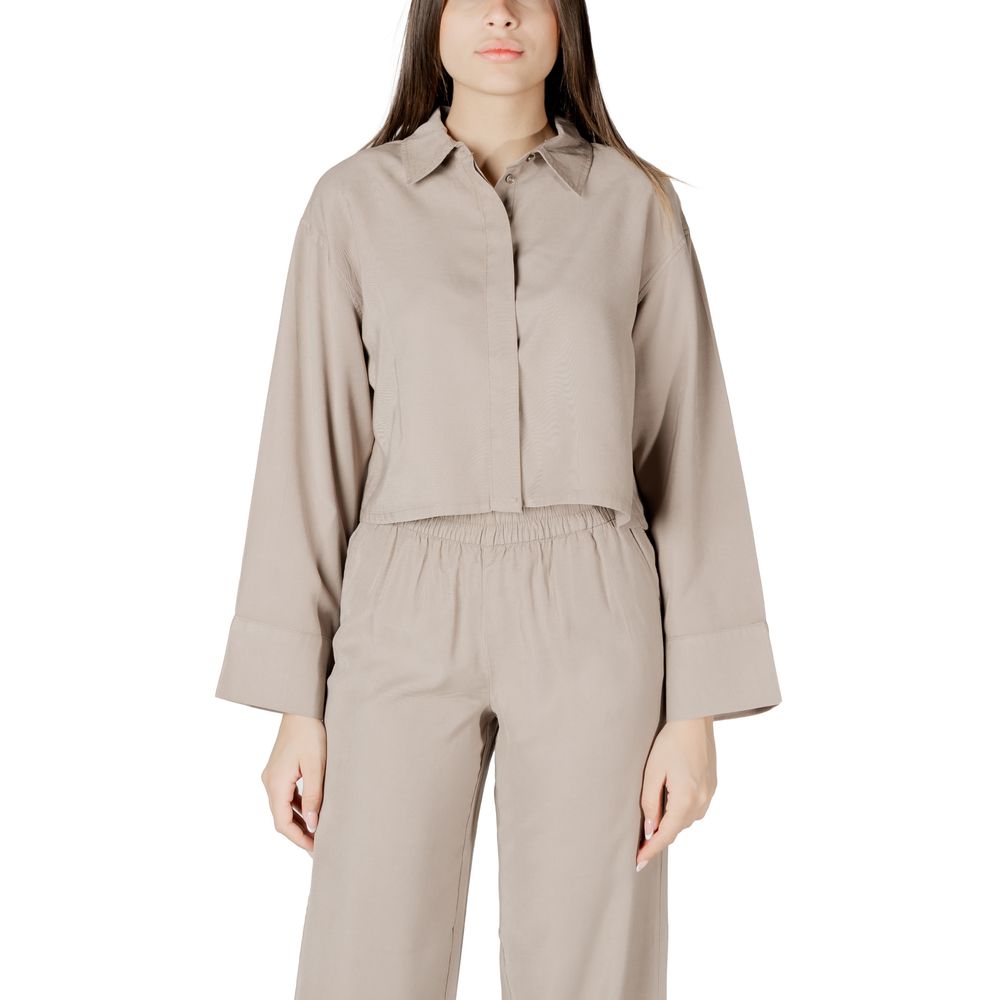 Only Beige Viscose Blouse Only