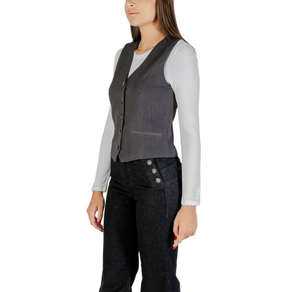 Only Gray Polyester Waistcoat 1728,34 | XXS,71956299936,Clothing,Gray,IT36|XXS,New with tags,Only,Suits & Blazers - Clothing,Waistcoats - Suits & Blazers - Clothing,Women