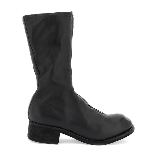 Guidi front zip leather boots