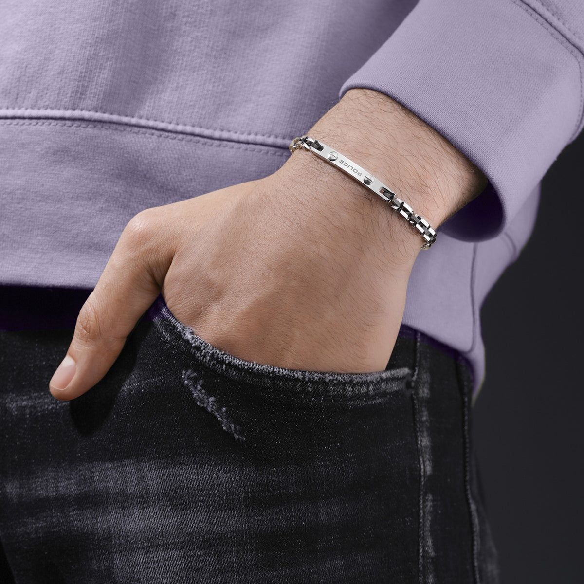 POLICE JEWELS JEWELRY Mod. PEAGB0039101 DESIGNER FASHION JEWELLERY