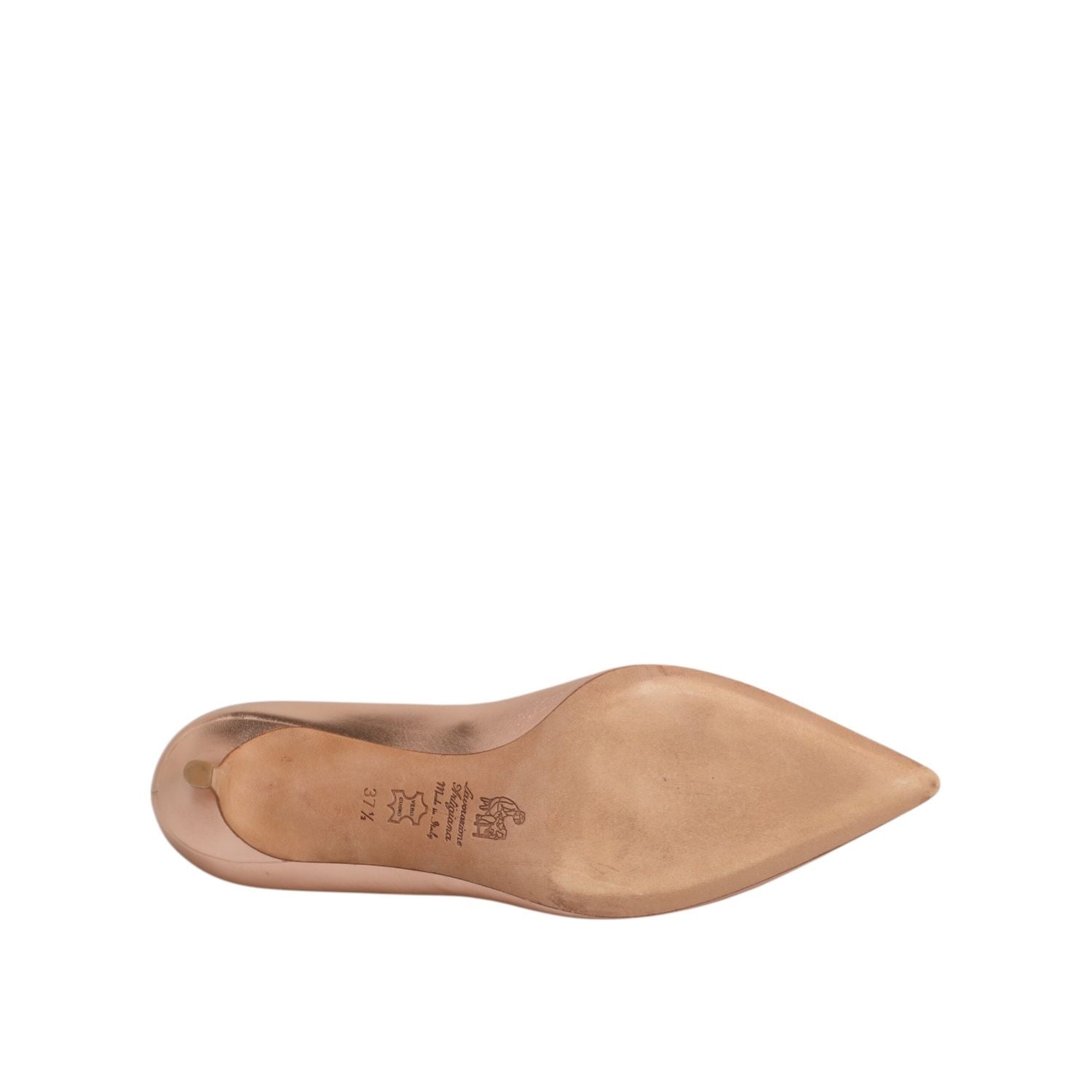 Prosperine Pink Leather Pumps Stiletto Heels Slip On Shoes