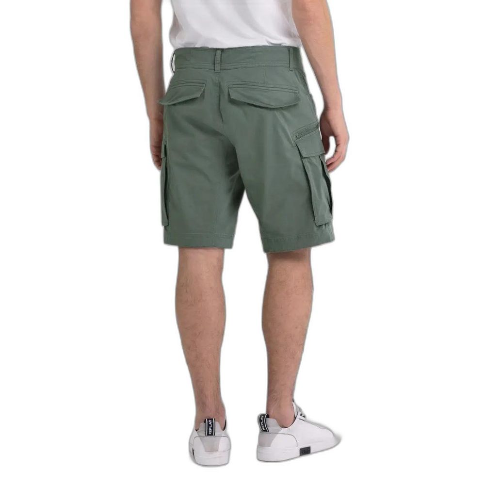 Replay Bicolor Cotton Bermuda Shorts Replay