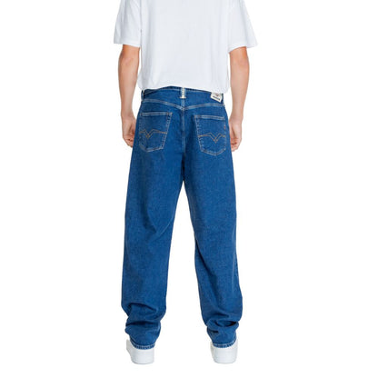 Replay Blue Cotton Relaxed Fit Jeans Replay