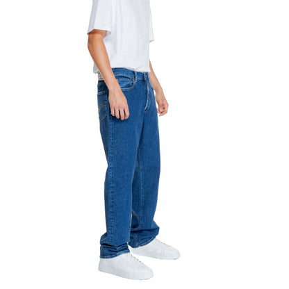 Replay Blue Cotton Relaxed Fit Jeans Replay