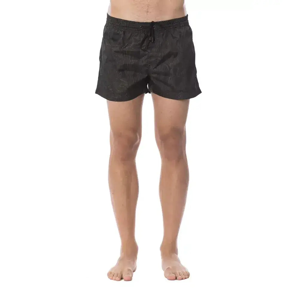 Roberto Cavalli Sport Army Polyester Men Swimwear