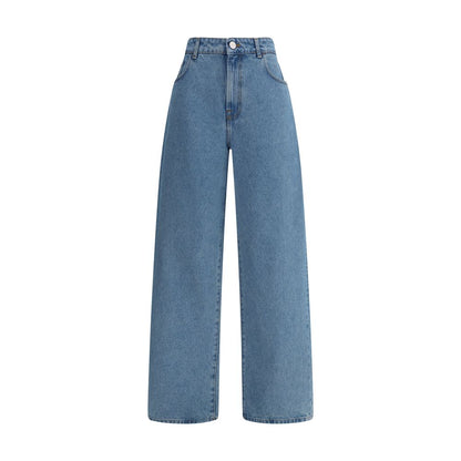Rohe Blue Cotton Relaxed Fit Jeans Rohe